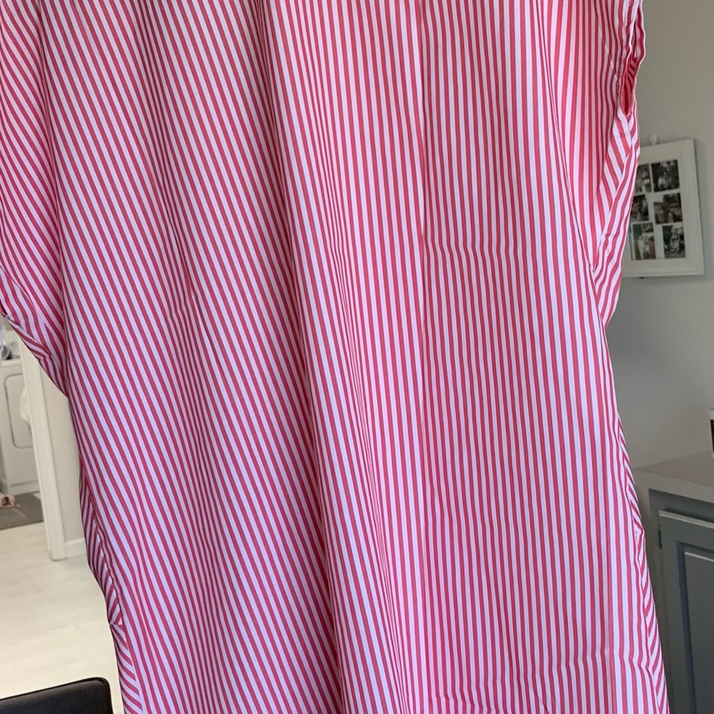New without tags red & white striped tie front dress - Picture 2 of 7